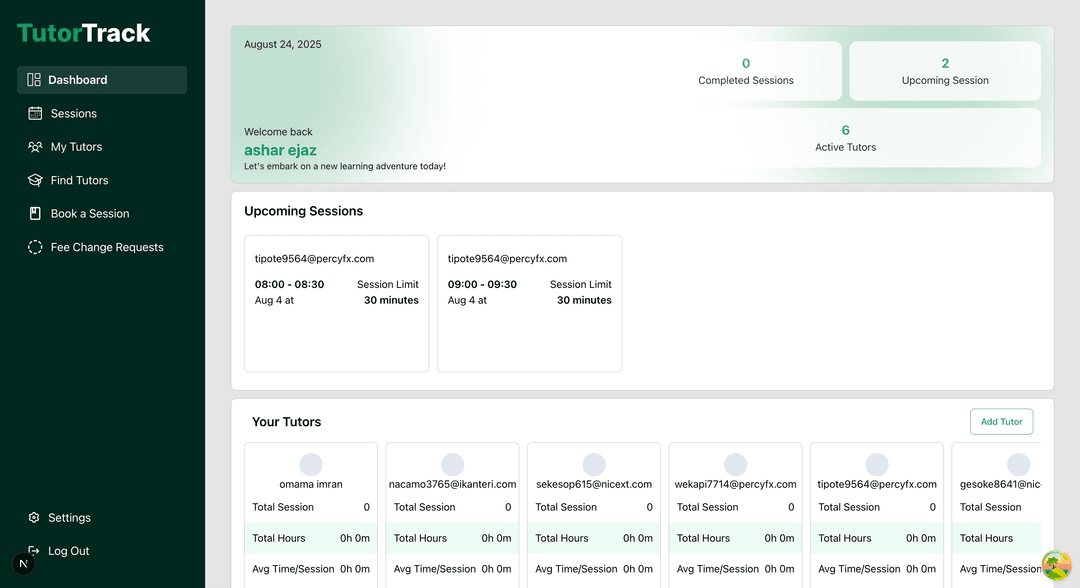 TutorTrack screenshot 1
