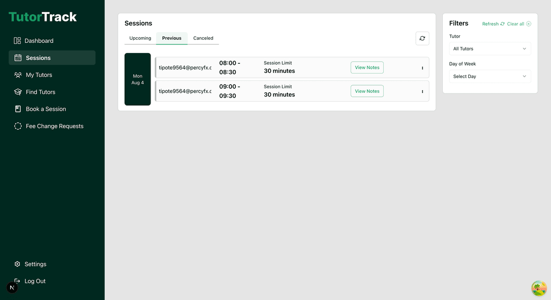 TutorTrack screenshot 3